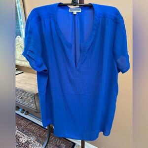 Pleione cobalt blue poly short sleeve ❣️blouse.